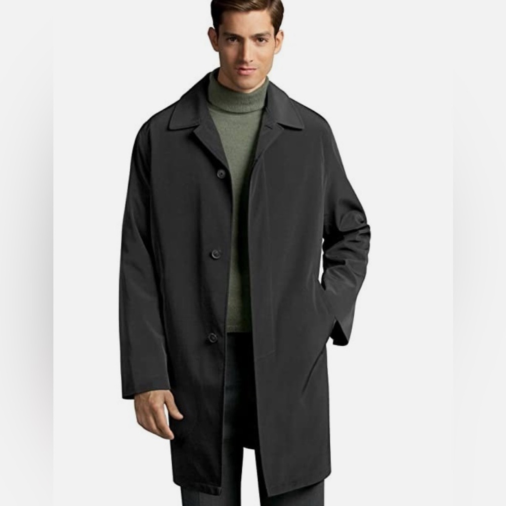 Calvin Klein Big & Tall Raincoat Removable Double Layer Wool Liner 5XL Black